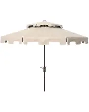 Safavieh Indoor/Outdoor Zimmerman 9Ft Double Top Market Umbrella