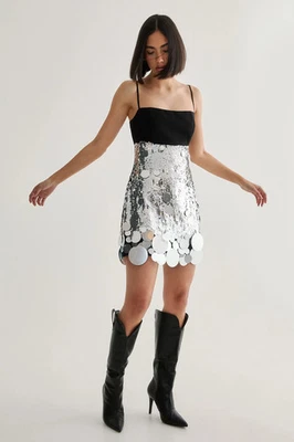 Nastygal Silver Mini Dress Womens Going Out Dresses