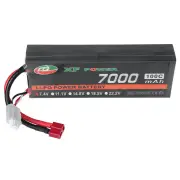 XF POWER 7.4V 7000mAh 100C 2S LiPo Battery T Deans Plug for RC Car