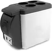 Portable Mini Fridge, Compact Car Refrigerator 12V 6L Mini Car Refrigerator Dual Use Beverage Cooler Warmer ABS Portable Outdoor Travel Freezer Universal Refrigerator Portable Car Fridge for Travel an