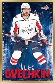 Trends International NHL Washington Capitals-Alex Ovechkin 17 Wall Poster, 22.375 in x 34 in, Gold Framed Version