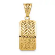 14K Yellow Gold Polished Hollow Fancy Pendant