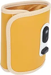 Portable Bottle Warmer for Travel 21 Levels Insulation Cover, Intelligent Temperature Adjustment Bottle Warmer with LED Display (Yellow)
