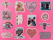 Girl Power Stickers My Body My Choice Feminism Girls Support Girls Vote In Women