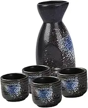 iplusmile 1Set Japanese Sake Set Sake Pot Serving Cups Elegant Design for Sake Spirits Lightweight Easy to Clean for Home Decor and Entertaining