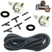 Classic Car Washer Jets Pipe Chrome Twin Pair WSB129 Mini Jag MG Ford Triumph VW (for: Triumph)