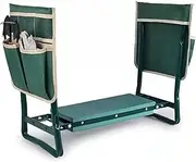 Garden Kneeler Seat, with Upgraded Thicken Kneeling Pad and 2 Large Tool Pouch, Foldable Stool 330lb Capacity-Protects Your Knees, Clothes from Dirt & Grass Stains