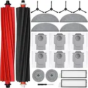 Accessory Set for Roborock S8 Maxv Ultra, JKOISL 2 x Main Roller Brush 6 x Mop Wipes 6 x Dust Bags 4 x Side Brushes 2 x Filters, Replacement Parts Robot Vacuum Cleaner Accessories