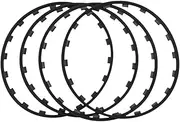 Universal Car 4pcs Vehicle Wheel Rims Edge Protector Ring Tire Guard Strip, Compatible With Tesla Model 3 Y S X 2017-2023，Compatible with Bmw(Black-20 inch)