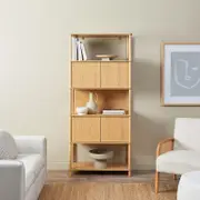 Eden Tall Shelf With Storage - Natural
