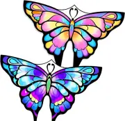 Butterfly Kite for Kids & Adults, Easy to Fly Blue Big Kite for Beginners, 300Ft