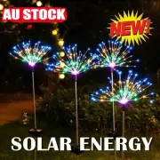 2PC 120 LED Solar Firework Lights Waterproof Outdoor Path Lawn Garden Decor LaGV