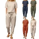 Oversized Blouse Wide Leg Pants Set Retro Casual 2PC Tracksuit for Women