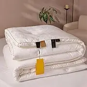 KCCRHIN All Seasons Warm Cosy Duvet Microfibre Extra Warm Thick Winter Quilt Feels Like Down King Size Queen Size Duvet Bedding Comforter Summer Quilt Various Weights to Choose,White,220x240cm/3kg