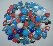 Acrylic Gemocite Flatback Plastic Stones, Value Pack