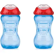 2x Nuby Ultra Sipper No Spill Gripper Drinking Cup w/ Spout 420ml 12m+ Assorted