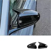for BYD Seal Atto 4 2022 2023 2024 Car Replacement Exterior Door Side Rear View Mirror Cover Caps Reverse Shell Case Car Side Mirror Cover Exterior Mirrors (Color : Glossy Black)