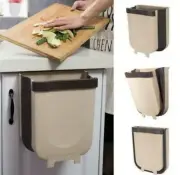 Hanging Trash Cans Waste Bin for Kitchen Cabinet Door Folding Wall Mounted