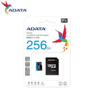 威剛 ADATA Premier 256G micro SDXC A1 UHS-I C10 U1 記憶卡 附轉卡