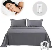 Grounding Sheet Cotton Grounding Sheets Silver Fiber Earth Sheet for Sleep Pain Relief, 39 x 80 Inches Grey Conductive Grounded Bed Sheet