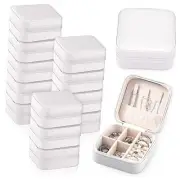 12 Pcs Mini Travel Jewelry Case Bridesmaid Proposal Gift Boxes, Small PU