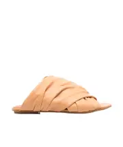 crossed flat slippers 37,41 NATURALE