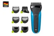Braun Series 3 Shave & Style 310BT 3-in-1 Wet/Dry Electric Cordless Shaver/Razor with Precision Beard Trimmer & 5 Combs - Black/Blue (81702957)