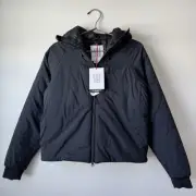 TOPO Designs Coat Women’s XS Black Mountain Puffer Hoodie PrimaLoft Hiking