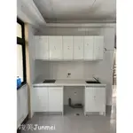 【竣美精品廚具】 中部廚具-工廠直營-一字型200CM 人造石檯面+不銹鋼桶身+美耐門板