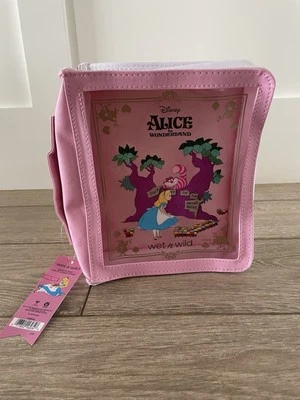 New Disney Alice In Wonderland Wet N Wild Book Shaped Makeup Bag