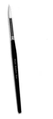 PACK 10 SIZE 12 WHITE SYNTHETIC SABLE ROUND ARTIST ACRYLIC CRAFT PAINT BRUSHES