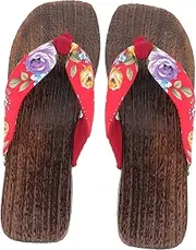 [Healeved] Sandal 1 Pair Wooden Slippers Japanese Decor Japanese Slippers Women Shoes Summer Decor Japanese Style Slippers Summer Women Slipper Japandi Decor Pinch Sandals Women's Cloth
