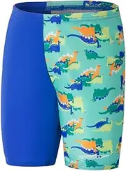 [Speedo] Boy's Dinosaur Jammer, Artic Glass/Mandarin Peel, 3