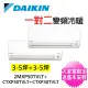 【DAIKIN 大金】3-5坪+3-5坪一對二變頻冷暖分離式冷氣(2MXP50TVLT/CTXP30TVLT+CTXP30TVLT)