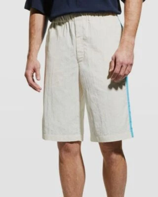 $280 Kenzo Men's White Color-Block Retro Track Shorts Size M