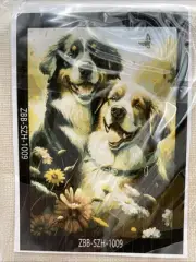 Painting by Numbers for Adults Boat on Beach/Dogs 16" x 20" Lot of 2