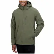 Kirkland Signature Men's Sherpa Fleece Lined Softshell Jacket Green US Large