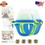 Fillable Silicone Baby Teether with Sippy Slits - Mess-Free Cooling Relief Set