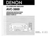 Denon AVC-3800 Amplifier Owners Manual