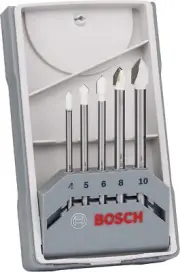 Bosch 5 Pcs. CYL-9 SoftCeramic Tile Drill Bit Set (Ø 4-10 mm, Accessories)