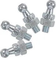HEALEEP 4pcs Gas Spring Support Fittings Car Iron Stud Bolt for Gas Strut Ball Stud Mounting Bonnet Hardware High Strength Metal Galvanized Surface