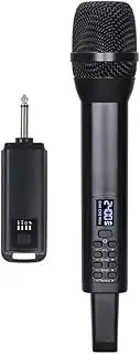 Oimzzr Wirel Microphone System with Handheld Mic Professional Microphones for Home Cinemas Karaoke Church Speech Wedding Party Singing Plug and Play Rechargeable Black 1 Receiver and 1 Microphone