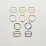 [JB]100PCS Metal Clip Sling Strap Bra Underwear O-Rings Tri Glide Sliders Buckle