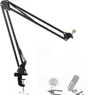 Snowball Mic Boom Arm - Heavy Duty Mic Boom Arm Desk Mount Adjustable Suspension Mic Stand Compatible with Audio-Technica AT2020,AT2020USB+, AT2035, ATR2500-USB, ATR2100-USB,Blue Snowball Microphone