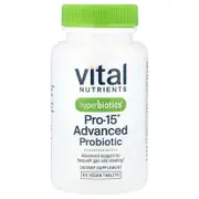 Vital Nutrients, Hyperbiotics®, Pro-15® Advanced Probiotic, 60 Vegan Tablets