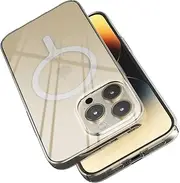 1mm Ultra Thin iPhone 14 Pro Max Phone Cover for MagSafe Case, Sinjimoru Non Yellowing Transparent Magnetic Slim Fit Cell Phone Case Crystal Clear for iPhone 14 Pro Max. M-AiroFit Basic