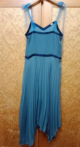【唯美良品】cop .copine  藍色壓褶雪紡洋裝 ~ W816-6560