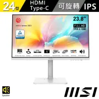 在飛比找momo購物網優惠-【MSI 微星】Modern MD2412PW 24型 IP