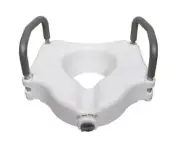 Raised Elevated Toilet Seat /Commode Riser w/ Arm-rests