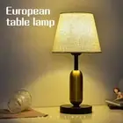 Metal Base Bedside Table Lamps USB European LED Desk Lamp Living Room